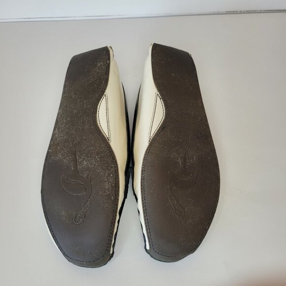 Frette Two-Tone Black and Cream Loafers - Picture 7 of 9